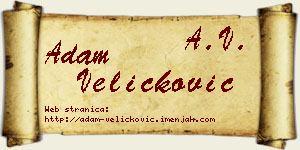 Adam Veličković vizit kartica
